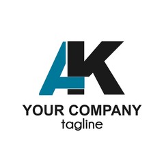 AK initials letter company logo