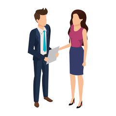 business couple avatars characters