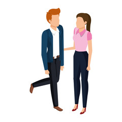 business couple avatars characters