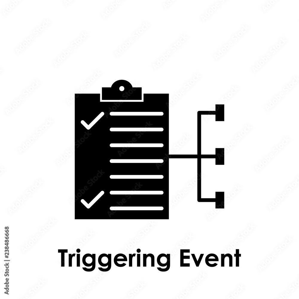 Poster folder, document, connection, triggering event icon. one of business collection icons for websites, 