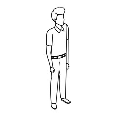 elegant businessman avatar character