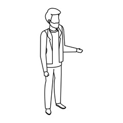 elegant businessman avatar character