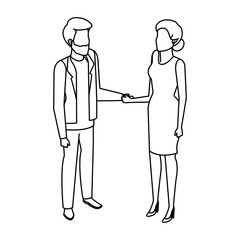 business couple avatars characters