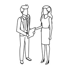 business couple avatars characters