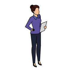 elegant businesswoman avatar character