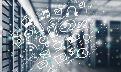 Abstract Internet Concept on  background