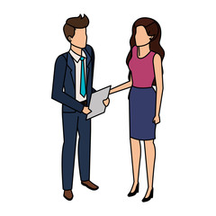 business couple avatars characters