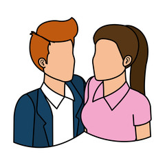 business couple avatars characters