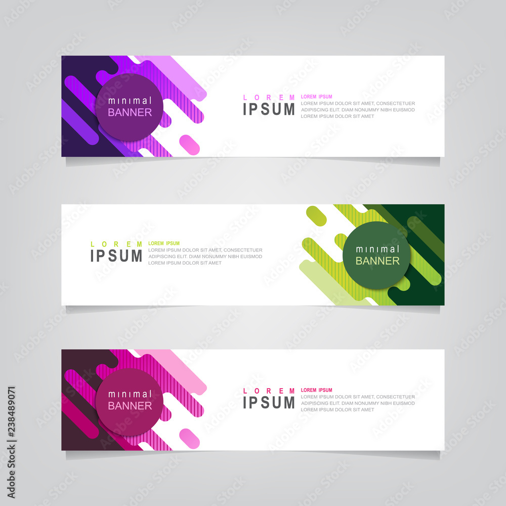Poster vector abstract web banner design template. collection of web banner template. abstract geometric we