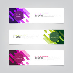 Vector abstract web banner design template. Collection of web banner template. Abstract geometric web design banner template isolated on grey background. Header - landing page Web Design Elements