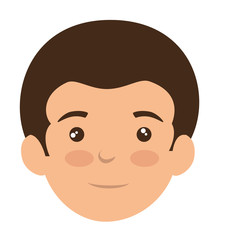 cute little boy head character