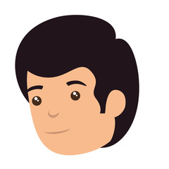 cute little boy head character