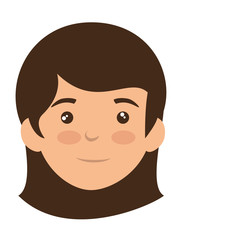 beautiful little girl head character