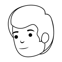 cute little boy head character