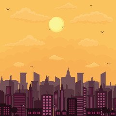 City Cityscape Skyline Landscape Building Street Design Illustration