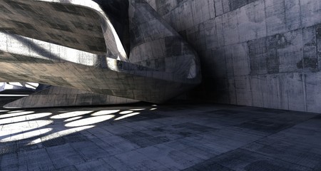 Fototapeta na wymiar Empty dark abstract concrete smooth interior . Architectural background. 3D illustration and rendering