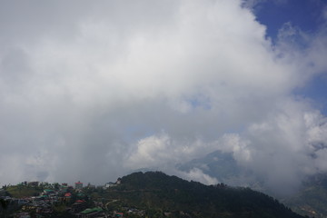 blue sky and mountain of Himachal Pradesh in India