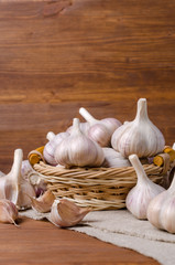 Raw fresh garlic