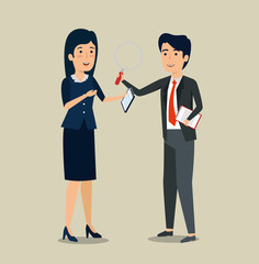 professional businesspeople strategy teamwork information