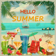 Hello summer poster.