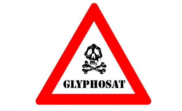 Glyphosat Warnschild