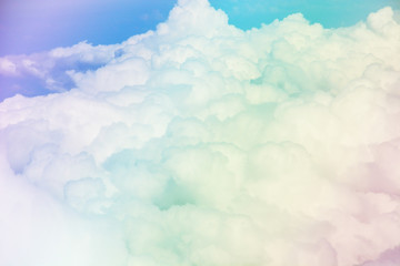 Fototapeta premium blue sky and clouds from the airplane with a pastel colored