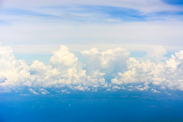 blue sky with cloud from the airplane