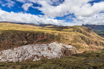 Salt baths on the slopes of the Andes