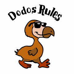 Dodo rules - crazy bird cartoon © oldstores
