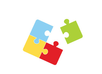 Jigsaw puzzle icon vector for business infographic