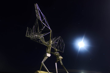 View of the monument on the embankment of Lake Onega in the city of Petrozavodsk