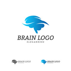 Brain Logo Vector Template. Brain Logo Concepts