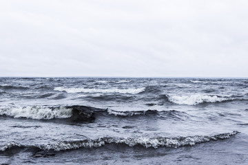 Waves in Lake Onega