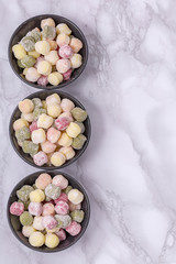 Freshly made Italian gnocchi with copy space