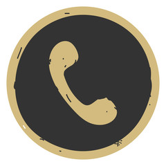 Phone button icon vector illustration sketch on gray background