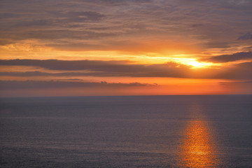 Sunrise over the sea. Black sea, Bulgaria.