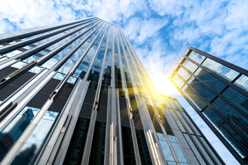 Commercial buildings in Hongkong are low angle, China,