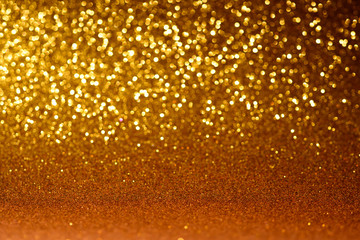 Golden Christmas or New Year festive background