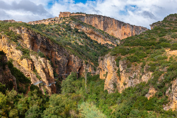 Vero river canyon from the lookout point, Alquezar, Huesca province, Spain