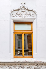 jugenstil window, German house facade detail