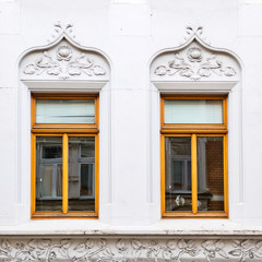 jugenstil windows, German house facade detail