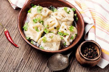 Homemade meat dumplings