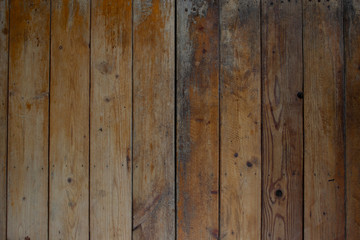 Fototapeta na wymiar Old vertical wood pattern texture for background, wallpaper, advertising display.