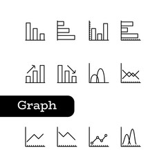 Obraz premium Business graph icon set