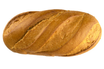 a loaf of bread on a white background