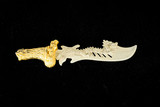 Close-up of toy sword knife