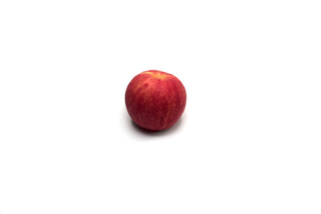 Red apple fruit on white background