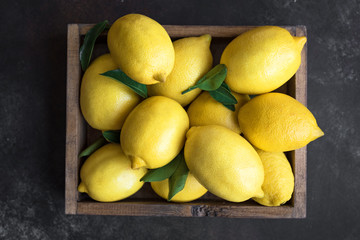 Lemons in box