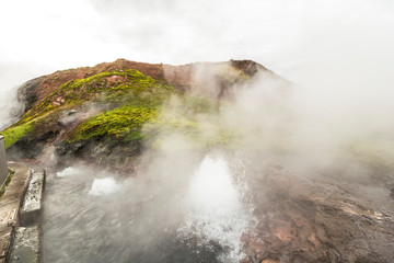 Deildartunguhver hot nature steams in iceland