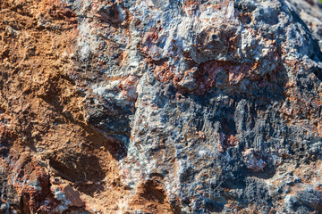 Mountain stone on nature as an abstract background
